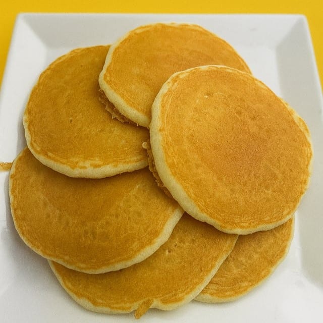 6 Silver Dollar Pancakes.