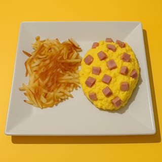 Diced Ham & Eggs
