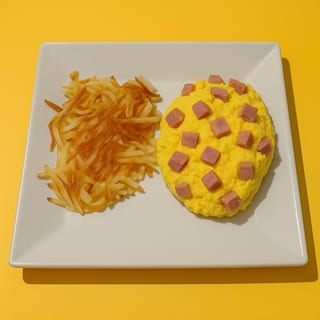 Diced Ham & Eggs
